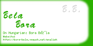 bela bora business card